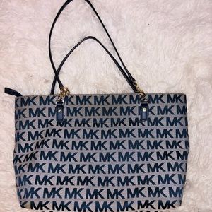 Michael Kira Navy and Grey Purse